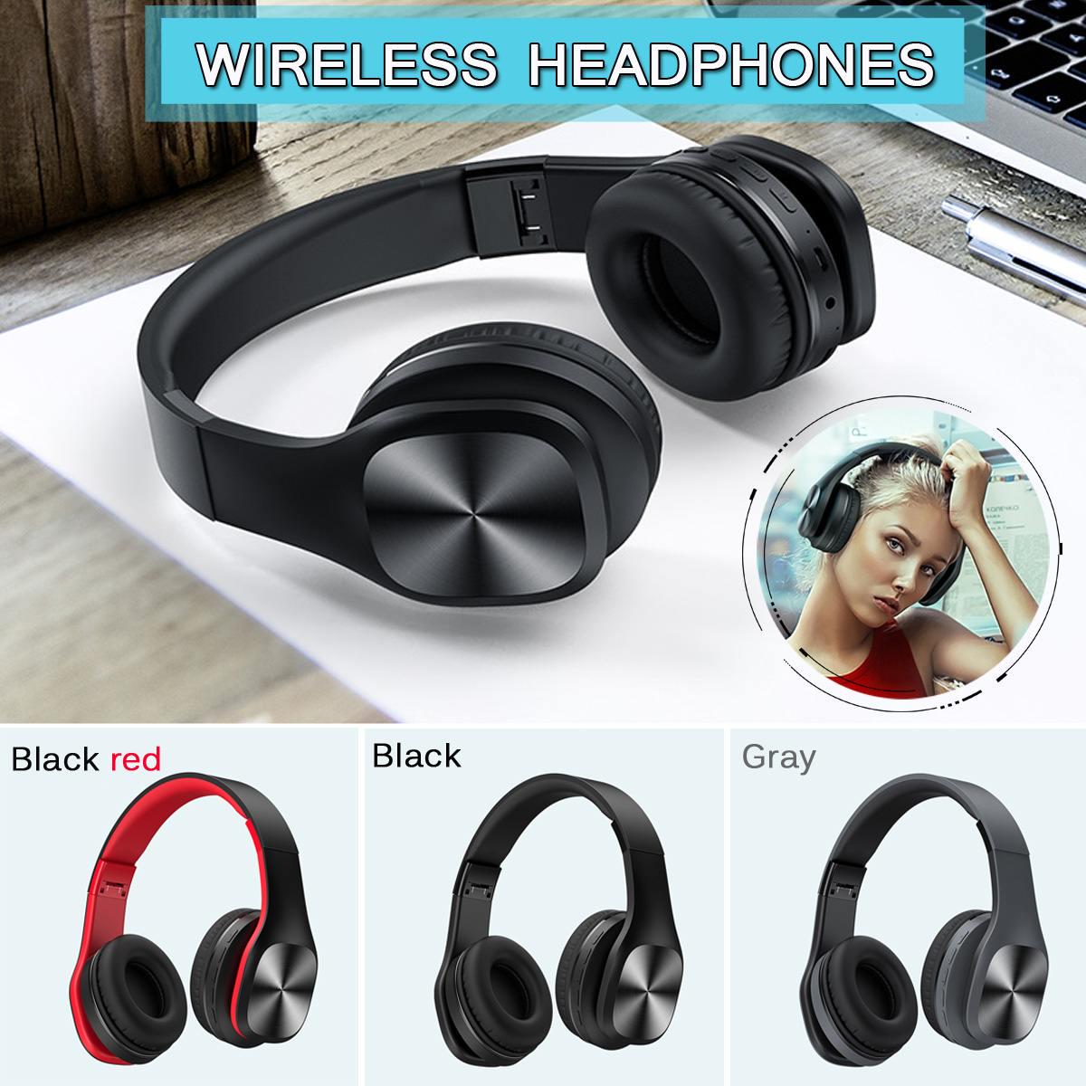Wireless Bluetooth Headset Quality Stereo Foldable Gaming Headphone with Mic for PC Mobile Phone Mp3