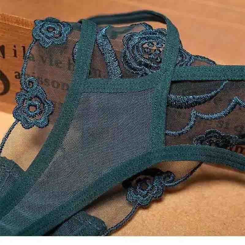 Sexy T-shaped Pants Large Size Girls Lace Work Ladies Perspective Temptation Thong Free To Take Off