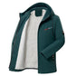Autumn and Winter Jacket Men's Hooded Mid-length Korean Style Slim Solid Color Plus Velvet Jacket