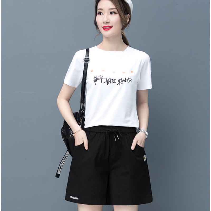 Cotton Shorts Women's Summer Thin Small Daisy Loose Casual High Waist Sports Shorts