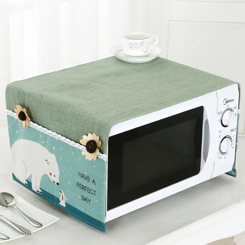 Microwave Oven Cover Fashionable Universal Dust Cover Cover Cloth Pastoral Style Microwave Oven Protective Cover