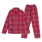 Women's Pajamas Set Plaid Pyjamas Cotton Sleepwear Suit Long Sleeve Shirt Home Wear Autumn Winter Tops and Pants Sets Casual Loose Nightwear