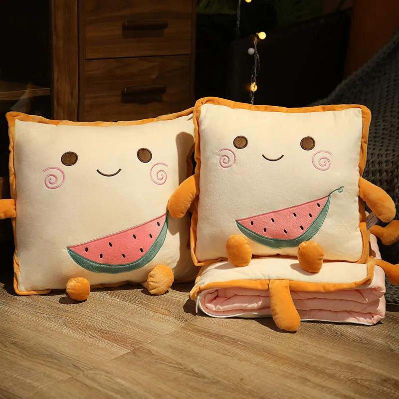 Doll Pillow Quilt Dual-use Office Nap Small Pillow Blanket Two-in-one Four-season Pillow