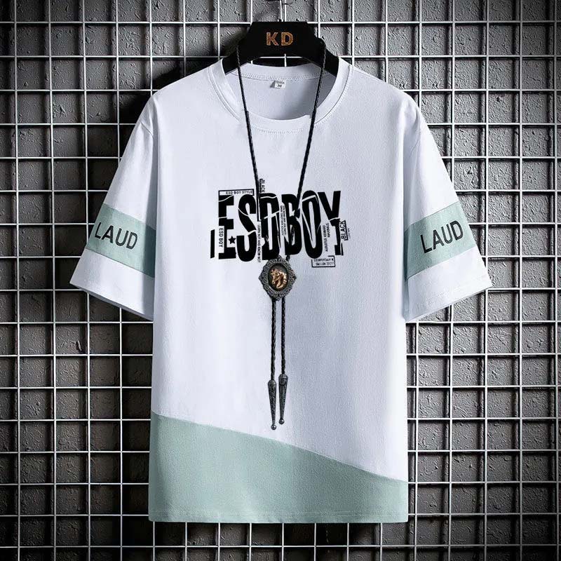 Men's Short Sleeve T-Shirt Summer Half Sleeve T-Shirt Men's Trend Teen Student Men's Top