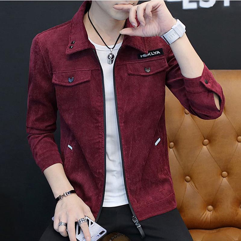 Men Top Autumn Winter Casual Corduroy Slim Long Sleeve Coat Suit Jacket Blazer