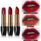 Cherry cow blood red lipstick does not fade, compact and portable moisturizer not easy to discolor