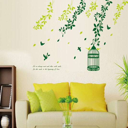 Living room background fresh garden decoration sofa wall sticker bedroom bedside sticker