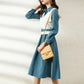 Waistband Fake Two-piece Temperament Dress In Autumn and Winter Waist Was Thinner Fashionable Dress for Age Reduction Women