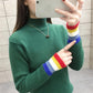 Loose Half High Neck Knitted Bottoming Shirt Thick Warmth Fashion Slim Slim Sexy Female Top