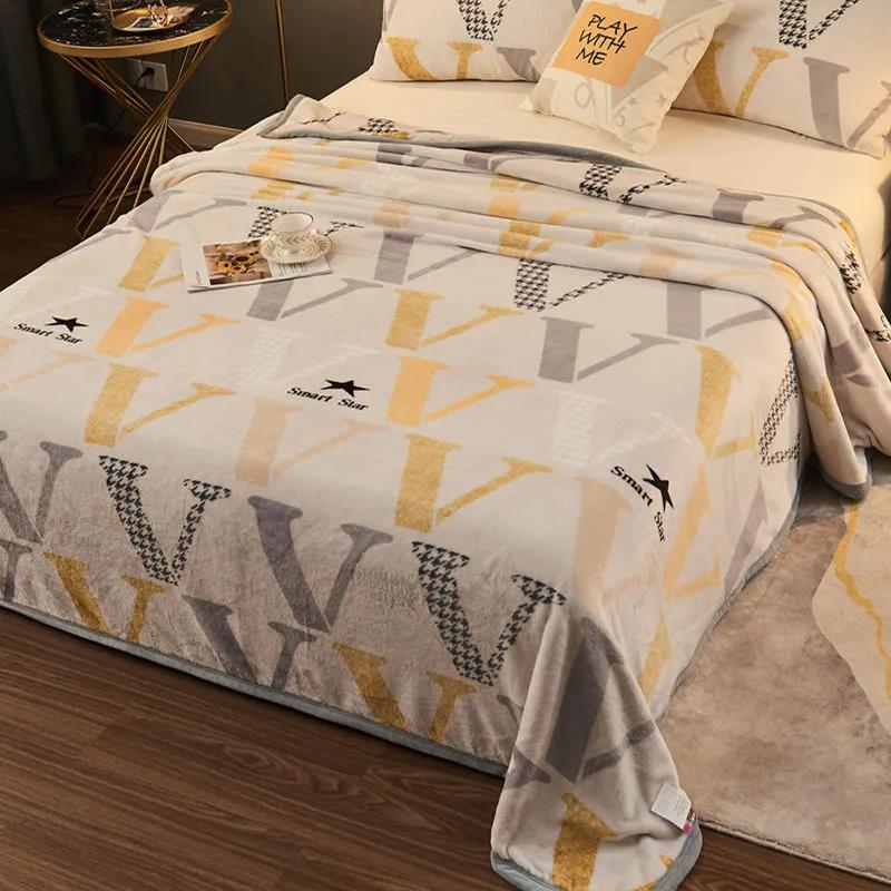 Winter Thick Double-layer Blankets Bedroom Warm Nap Blanket Plus Velvet Double-layer Blanket Dormitory Duvet Cover Blanket