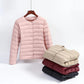 Women's Winter Solid Color Down Jacket Ultra Light Duck Down Coat Female Autumn Slim Oversized Round Collar Short Jacket