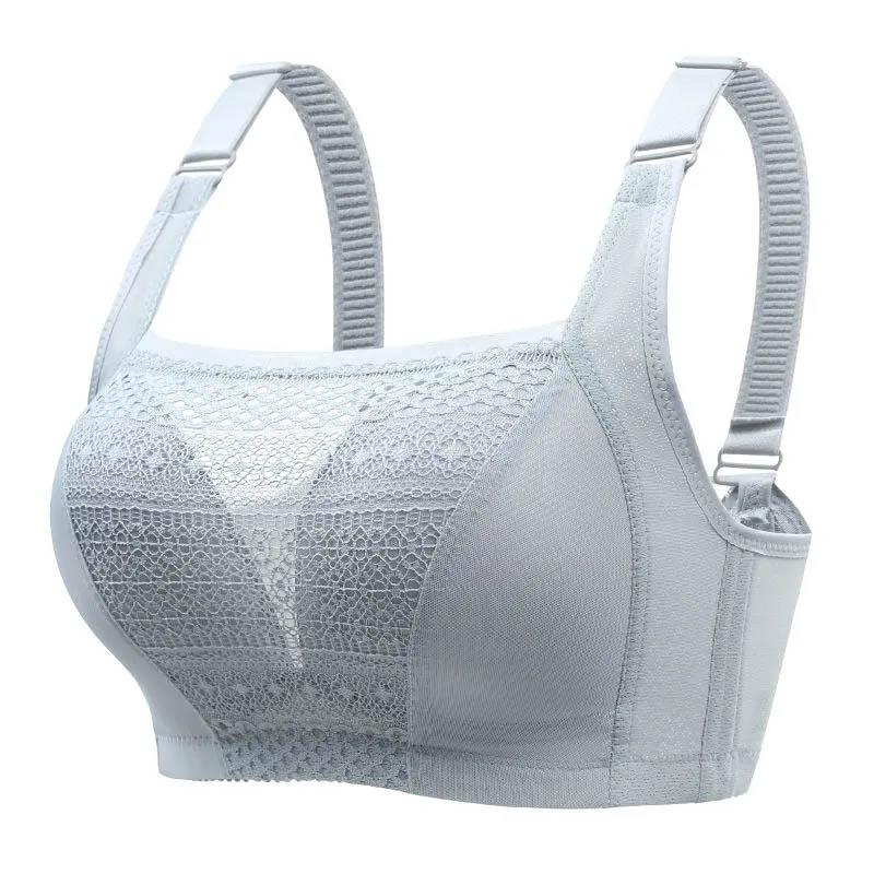 Anti-glare Bra Gathers Anti-sagging Large Size No Steel Ring Breathable Sweat-absorbing Thin Seamless Bra