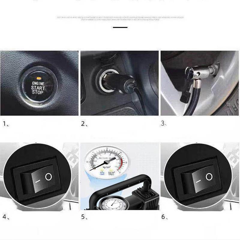 Car-mounted Air Pump Portable Mechanical Disc Pressurizing Inflator Multi-functional General-purpose Car Tire Fast Inflating Pump
