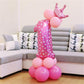 Pink Blue Foil Balloons Numbers 1 2 3 4 5 6 7 8 9 Pattern Birthday Party Decorations