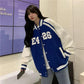 Baseball Uniform Jacket Women's Autumn and Winter Loose Tops Lazy Wind Casual High-end All-match Jacket Comfortable and Breathable