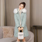 Medium and Long Cotton Clothes Women's Korean Version Winter Slim and Thickened Foreign Style Cotton Clothes Large Size Thin Warm Coat