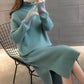 Mid-length High Neck Over-the-knee Sweater Women Autumn and Winter Korean Loose Solid Color Long-sleeved Student Knit Base
