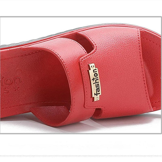 Slippers Women's High-heeled Slippers Slope-heeled Sandals and Slippers Women's High-heeled Slippers Non-slip Comfortable Slippers