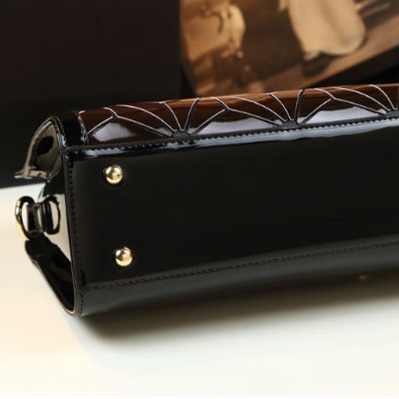 Handbags Women's Fashion All-match Leather Handbags Western-style Middle-aged Mother Baodan Shoulder Messenger Bag Tide
