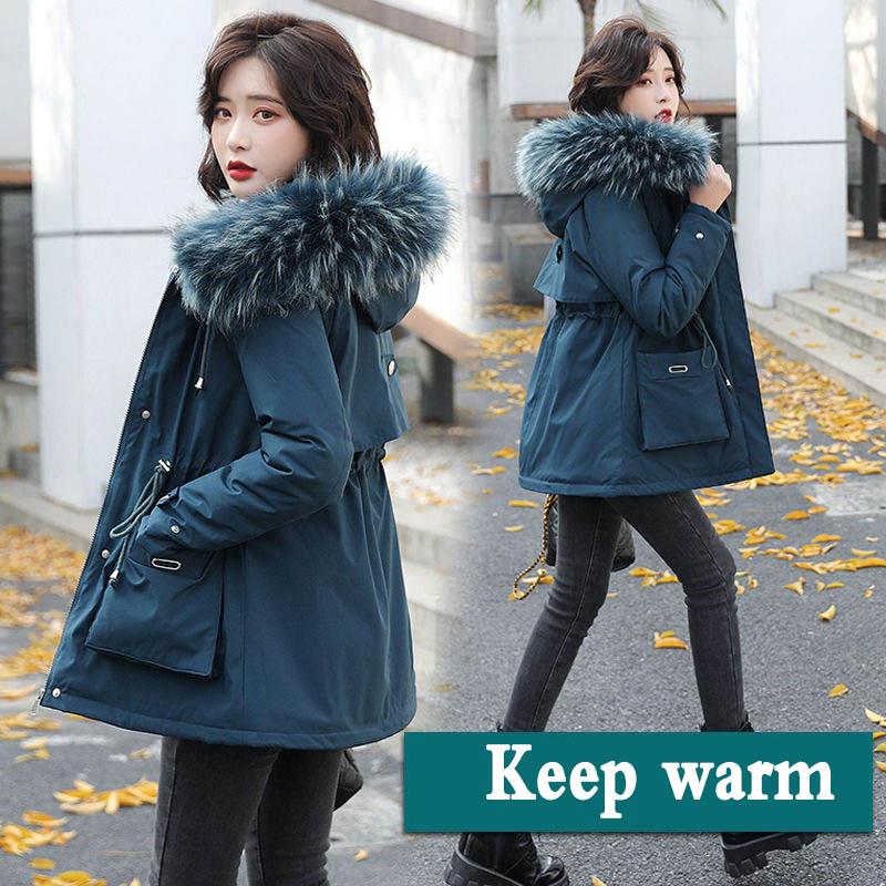 Pai Overcome Women's Padded Jacket Plus Velvet Thickening Was Thin In The Long Section Down Padded Jacket Short Winter Jacket