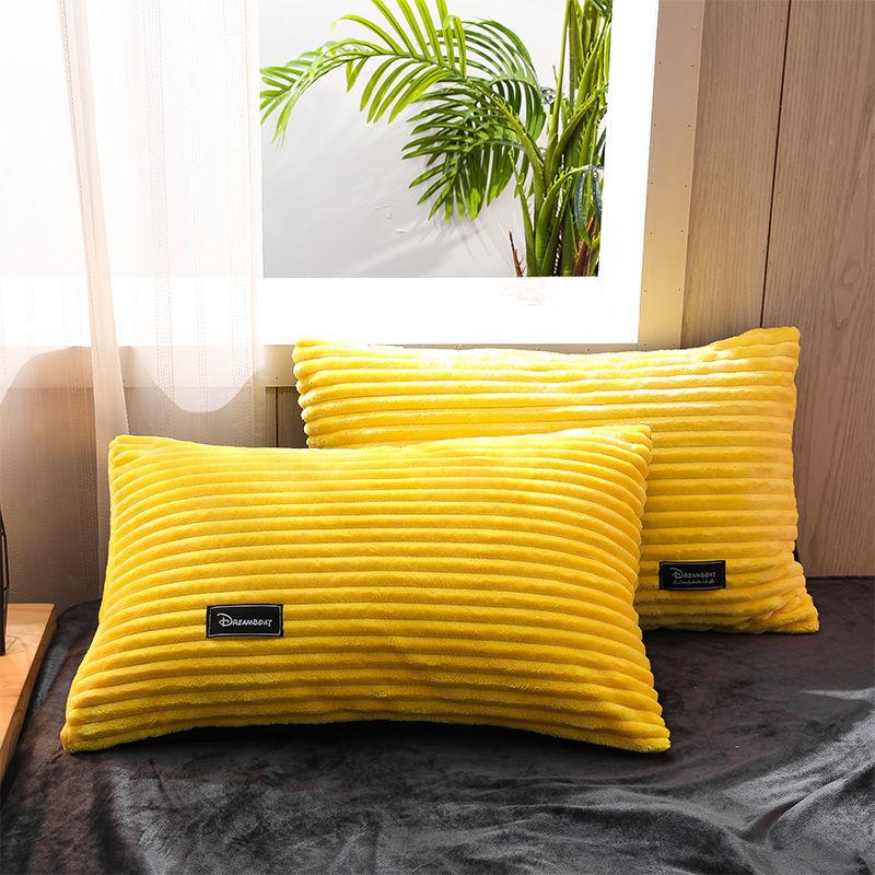 Double-sided Velvet Pocket Pillowcase Autumn and Winter Crystal Velvet Pillowcase Single Warm Pillowcase