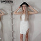 Split Tassel Sexy Dress Women Summer Sling Sleeve Backless Maxi Night Club Party Bodycon Hipster Dress Female