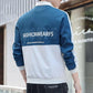 Spring and Autumn Men's Jacket Stand Collar Coat Colorblock Printing Top Trend Simple Bomber Jacket Zipper Sportwear
