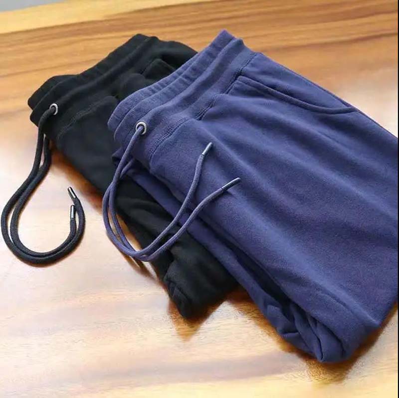 100% Cotton Sports Casual Trousers Men's Elastic Waist Loose Large Size Sports Pants