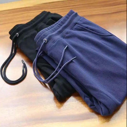 100% Cotton Sports Casual Trousers Men's Elastic Waist Loose Large Size Sports Pants
