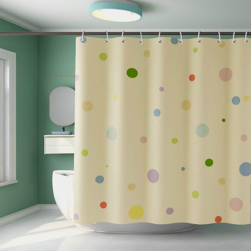 Bathroom Waterproof Curtain Thickened Anti-mold Hook Shower Curtain Sanitary Partition Shower Curtain