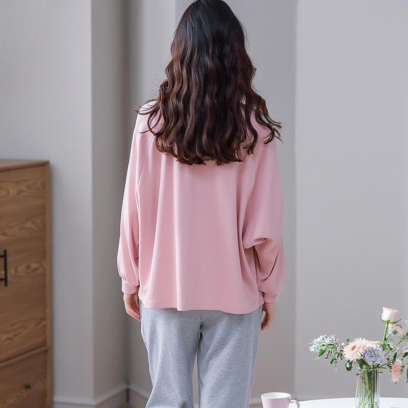 Women's Pajamas Set Cotton Sleepwear Suit Long Sleeve Pyjamas Loose Casual Home Wear Spring Autumn Tops and Pants Sets Cartoon Cute