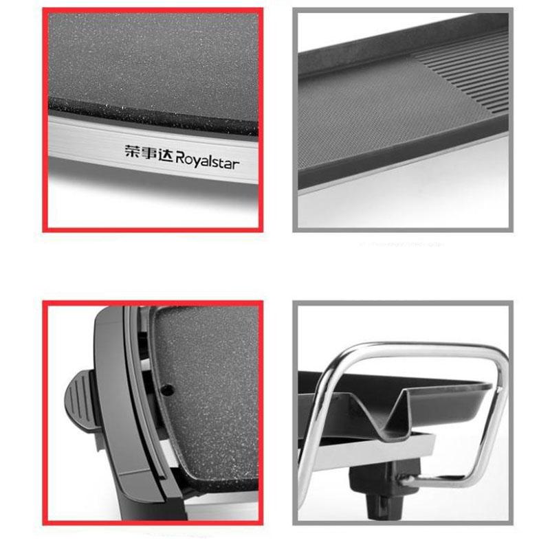 1800W Electric Grill Flat Bottom Frying Pan BBC Machine Medical Stone Oven Bakeware Kitchen Supplies