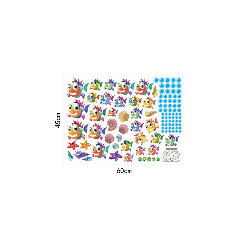 [Wall sticker ]2 Style Cartoon Bubble Fish Wall Stickers For Kids Rooms Baby Bathroom Home Decoratio