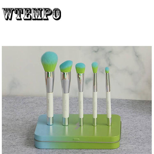 2019 New Diamond Transparent Blue Makeup Brush Set Professional Women Face Eye Brushes Tool