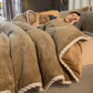 Double-layer Multifunctional Blanket Duvet Cover Single Thickened Warm Fleece Blanket Coral Flannel Nap Leisure Cover Blanket