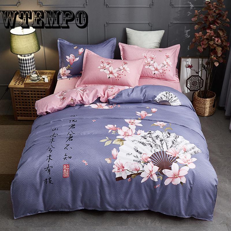 Cotton Bedding Sets Home Textile Bed Set Bedclothes with Bed Sheet Comforter Set Pillow Case