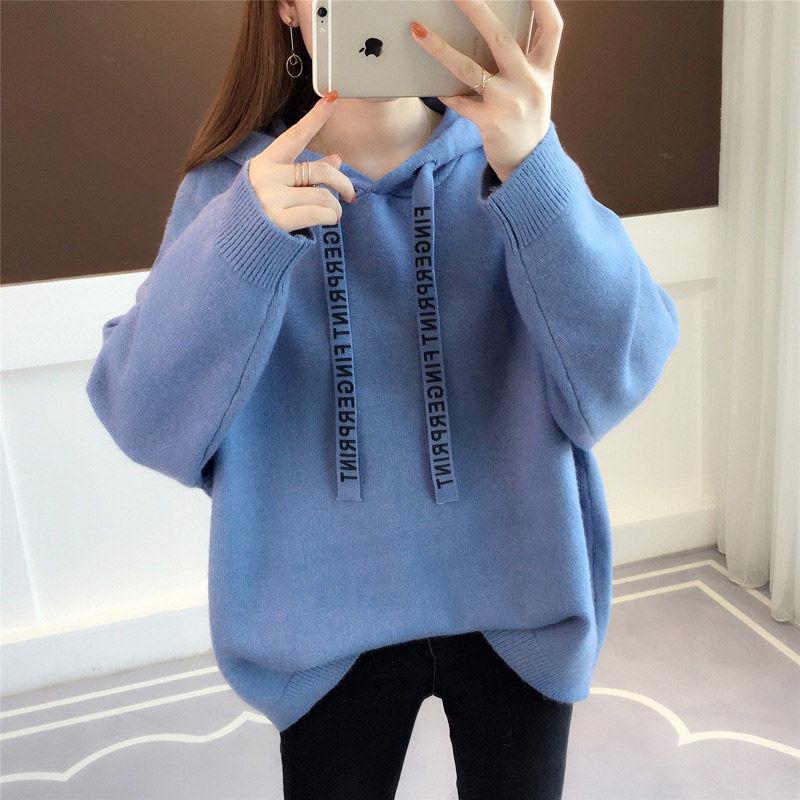 Knitwear Women's Hoodie Sweater Autumn Winter New Sweater Loose Top Joker