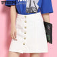 Hole Skirt Women High Waist Irregular Edges Denim Mini Casual Pencil Jeans