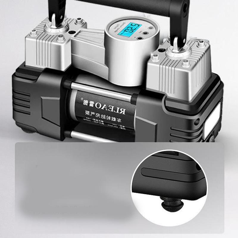 Dual-cylinder High-power Car Air Pump Set Portable Digital Tire Inflator Multi-function Car Pump Cigarette Lighter Head