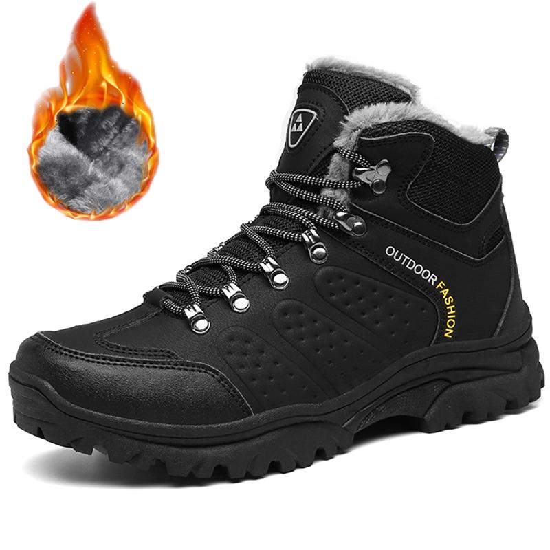 Winter Plus Velvet Thick Warm High-top Hiking Shoes Large Size Shoes Fashion Men's Winter Boots