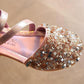 Children Sandals Girl Princess Shoes for Girls Glitter Bowtie  Sandals Dress Party Shoe Size 21-36