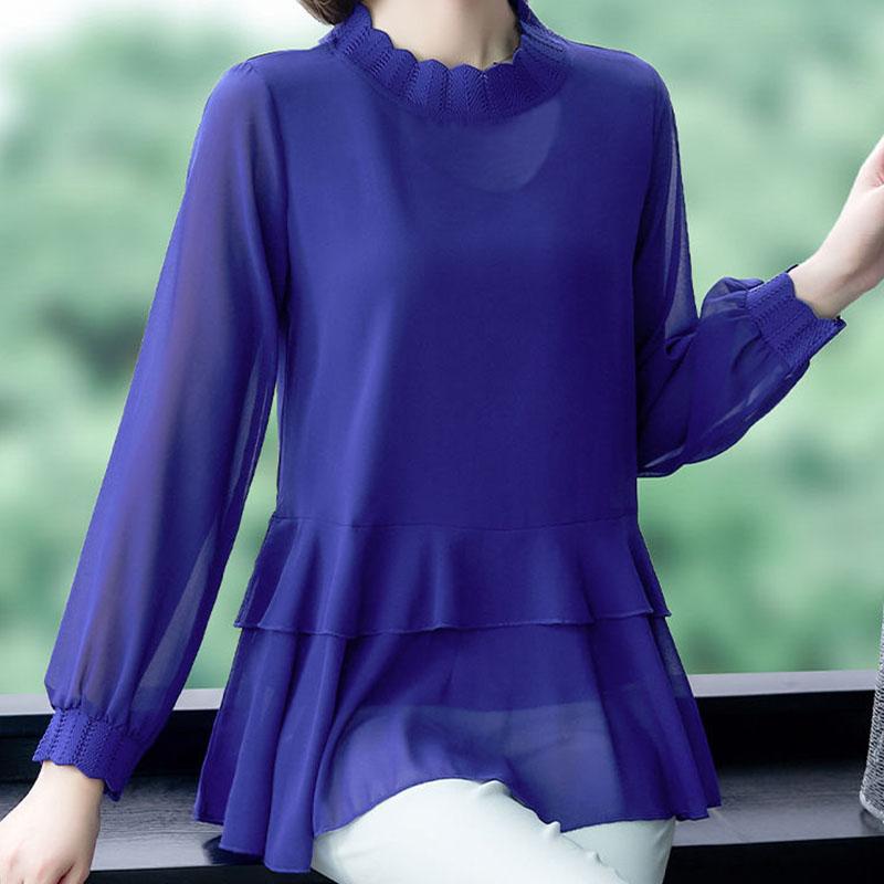 Spring Fall Sexy Women See Through Blouse Black Perspective Top Fashion Long Sleeve Transparent Sheer TShirt Pullover