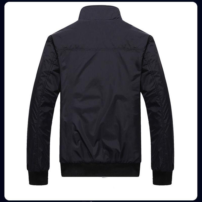 Men's Jacket Spring and Autumn Basic Jacket Korean Casual Stand Collar Baseball Uniform Coat Slim Solid Color Bomber Jacket