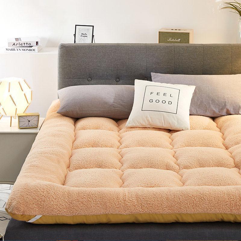 Winter Bedroom Lamb Velvet Household Sleeping Mat Comfortable Warm Bed, Student Dormitory Thick Cushion