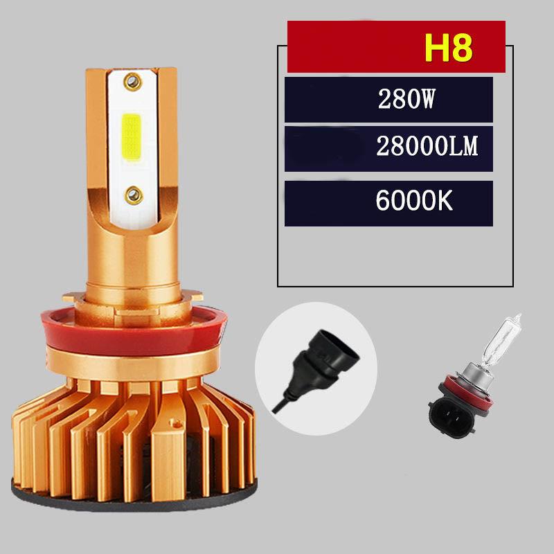 2pcs Car Led Headlights Super Bright H7 H8 H9 H11 Bulb Far and Near Light 9012 Free Modification White Strong Light Laser Car Light
