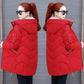 Women's Printed Cotton-padded Jacket Women's Mid-length Slim and Loose Thickened Down Cotton-padded Jacket Women
