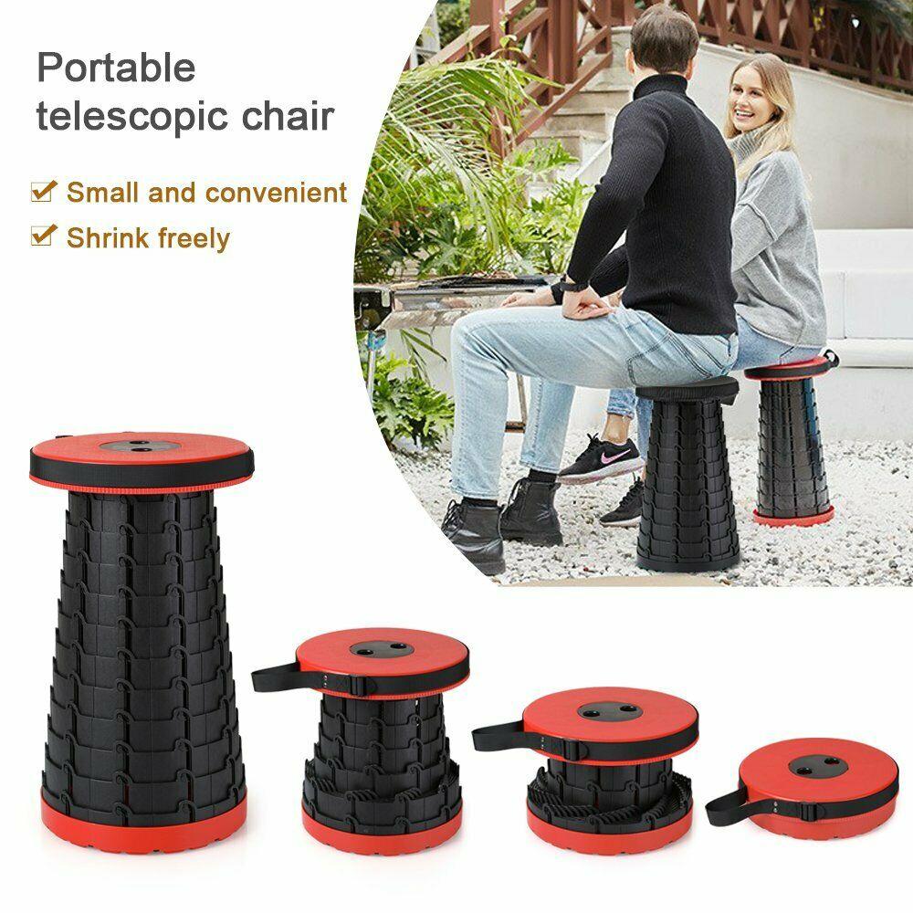 Retractable Stool Seat  Plastic Outdoor Portable Folding Stool Seat Camping Fishing Chair