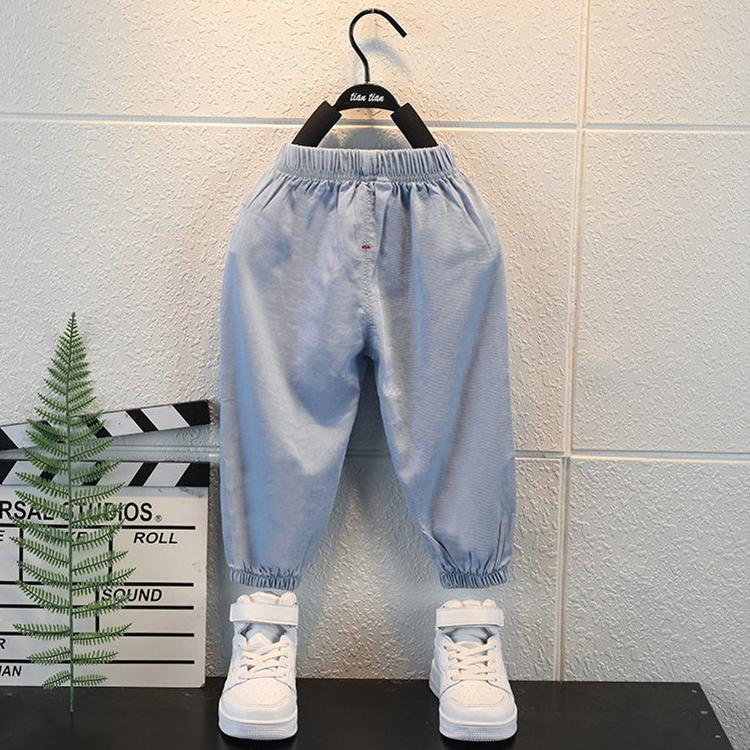 Children's Mosquito Pants Summer Thin Boys and Girls Sunscreen Jeans Breathable Leggings Car Embroidery Casual Pants