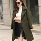 Autumn and Winter Korean Style Slim Slimming Fashion Temperament Mid-length Waist Woolen Coat Women's Woolen Coat