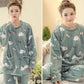 Flannel Pajamas Women Autumn and Winter Thick Sweet Cute Long-sleeved Coral Fleece Plus Size Home Service Suit